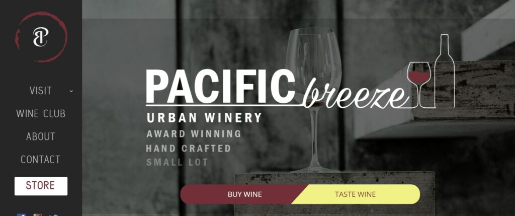 Pacific Breeze Winery's Homepage