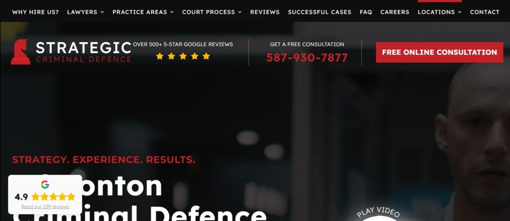 Strategic Criminal Defence Law Edmonton's Homepage