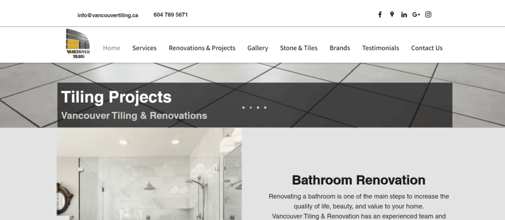 Vancouver Tiling & Renovations' Homepage