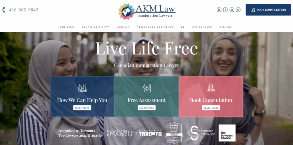 akm law homepage