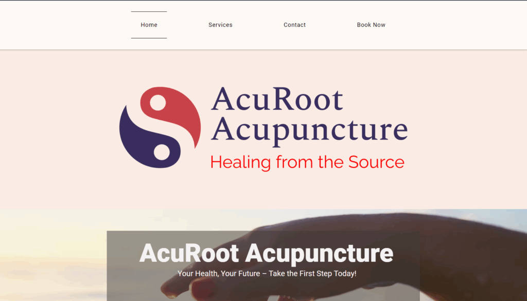 AcuRoot Acupuncture homepage