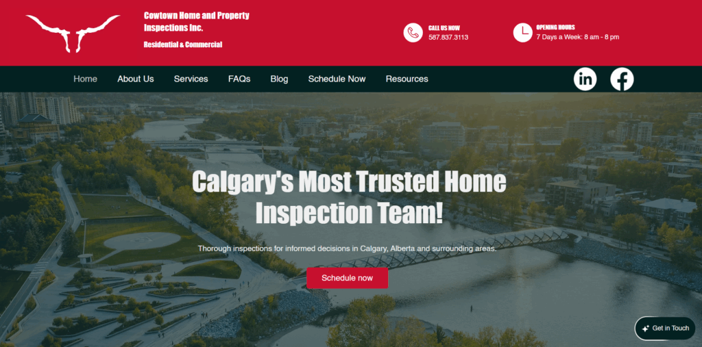 cow town inspections homepage