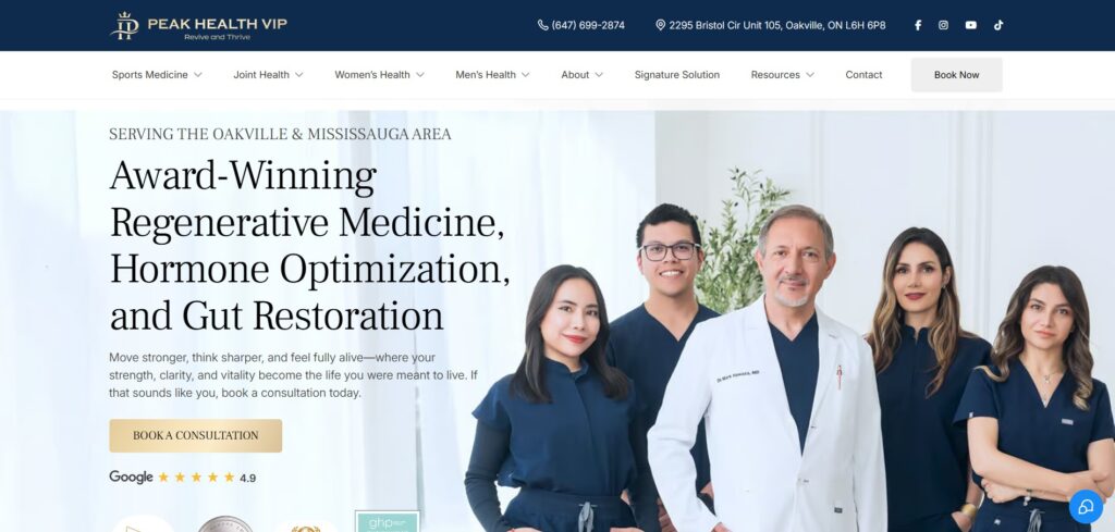 peak health vip homepage