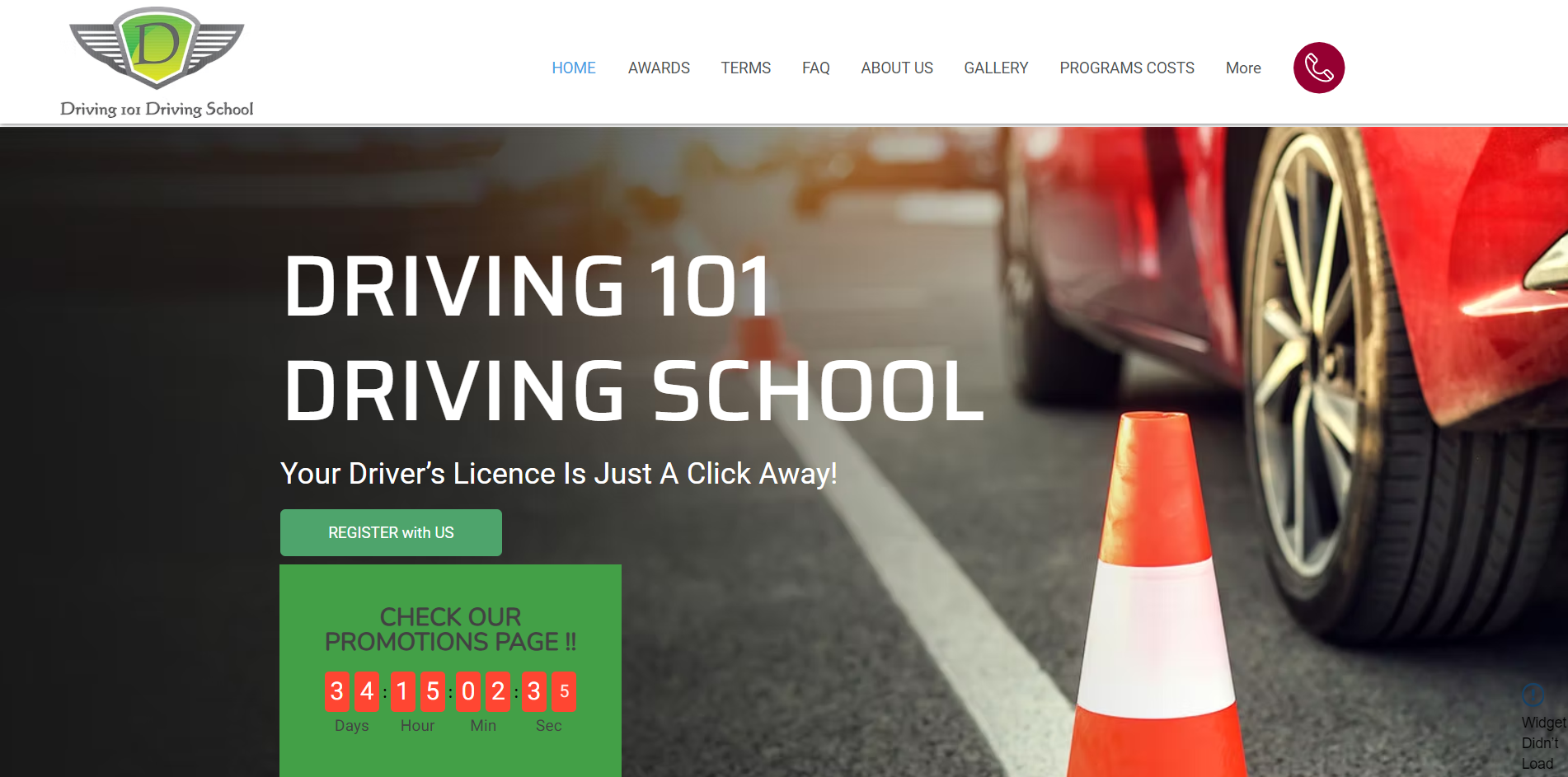 driving101 driving school homepage