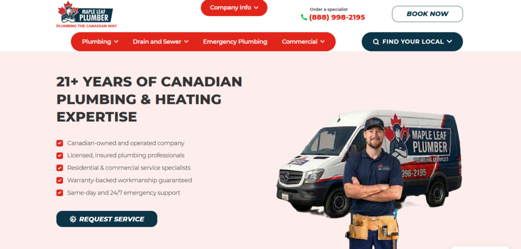 maple leaf plumber homepage