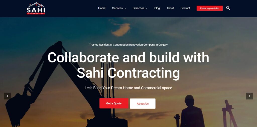 sahi contracting homepage