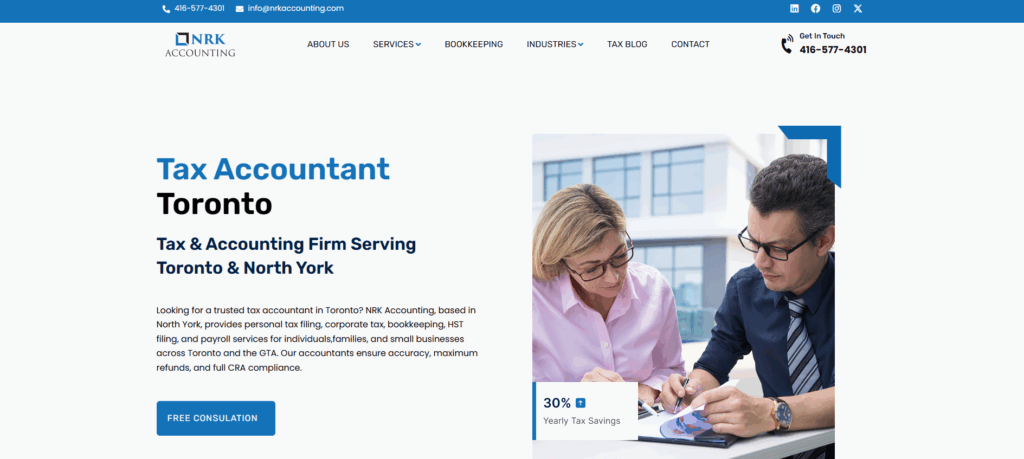 NRK Accounting homepage