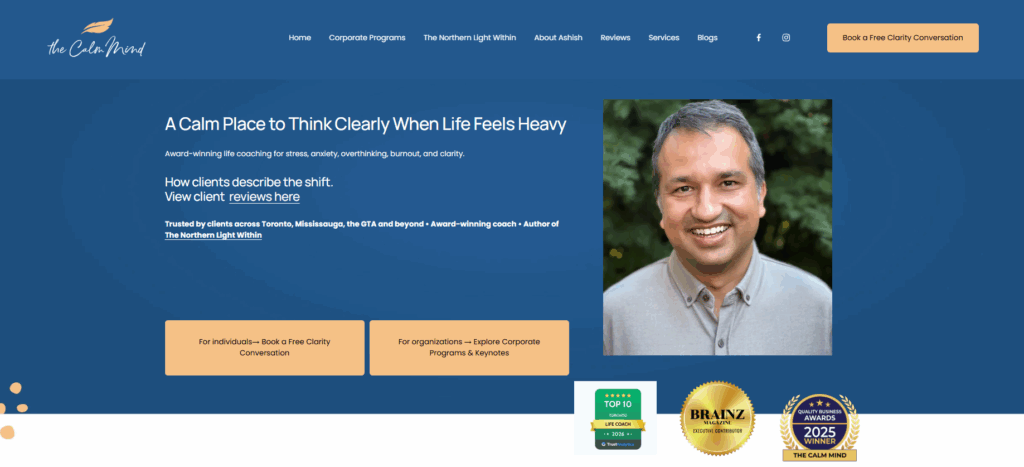 the calm mind homepage